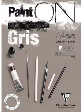 Blok A4 papier szary 250g 30ark - tantis.pl