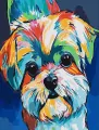 Malowanie po numerach 40x50cm Tęczowy pies - tantis.pl