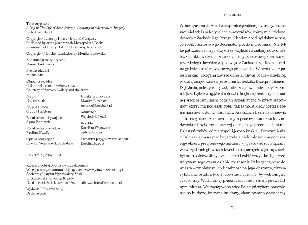 Jeden dzień z życia Abeda Salamy. Reportaż - tantis.pl