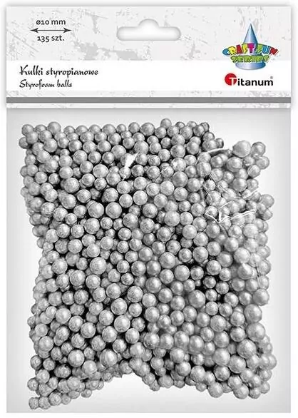 Kulki styropianowe 5/7mm 135szt srebrne - tantis.pl