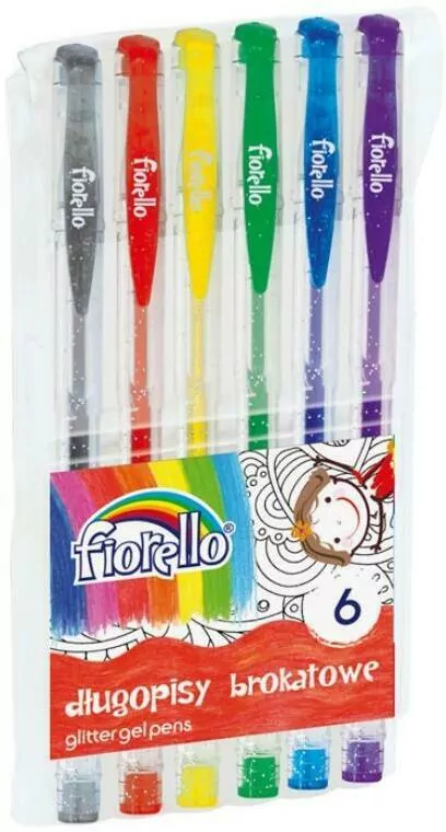 Fiorello. Długopisy brokatowe, 6 kolorów - tantis.pl