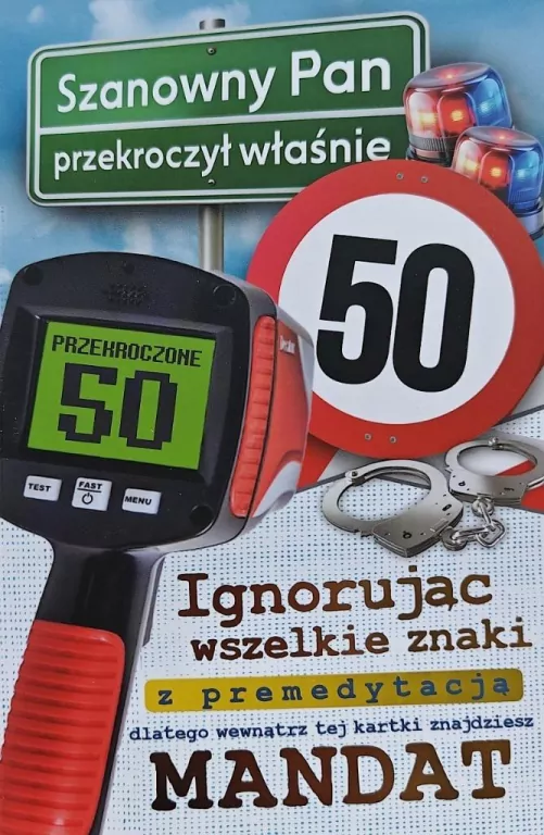 Karnet Urodziny z mandatem 50 lat - tantis.pl