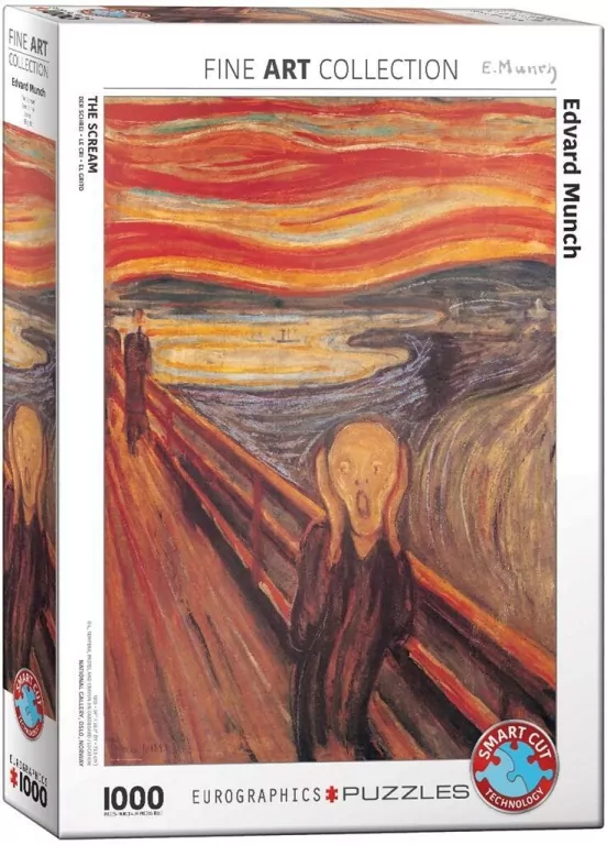 Puzzle 1000. The Scream by Edvard Munch 6000-4489 - tantis.pl