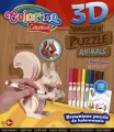 Puzzle drewniane do kolorowania 3D Wiewiórka - tantis.pl