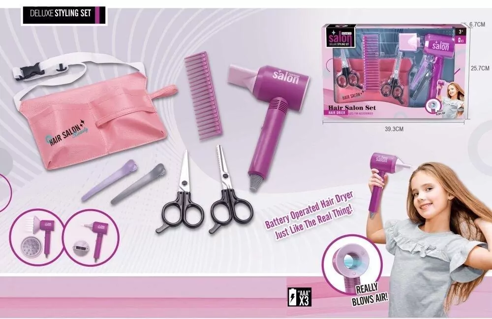 Zestaw fryzjerski z suszarką na baterie - tantis.pl