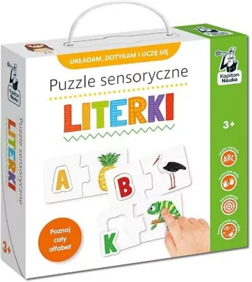 Puzzle sensoryczne. Literki. Kapitan Nauka