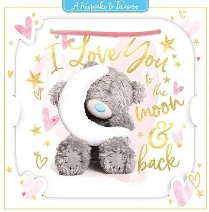 Kartka okolicznościowa I love you to the moon&back - tantis.pl