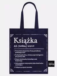 Definicja książki. Torba na książki bawełniana, granatowa - tantis.pl