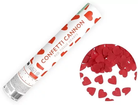 Tuba z sercami czerwone 28cm - tantis.pl