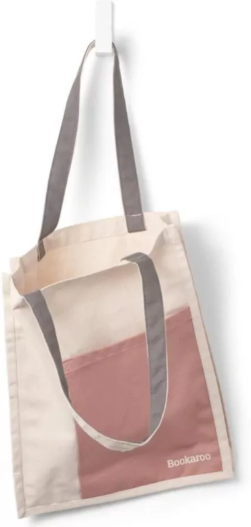 Bookaroo Torba bawełniana Blush&Charcoal - tantis.pl