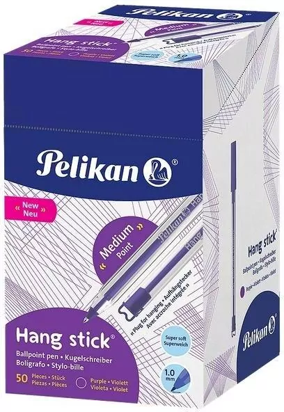 Długopis Hang Stick fioletowy (50szt) PELIKAN - tantis.pl