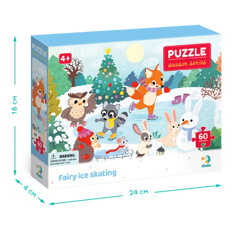 Puzzle 60. Pory roku. Zabawa na łyżwach - tantis.pl