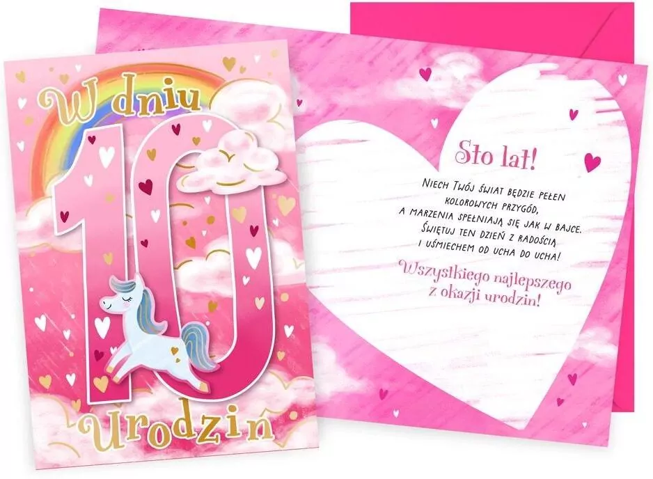 Karnet Urodziny 10 - tantis.pl