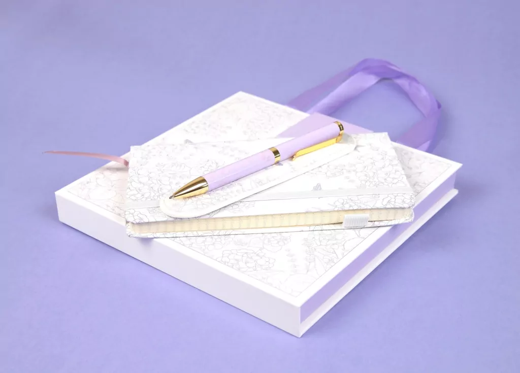 Długopis + notes Premium fioletowy - tantis.pl