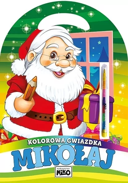 Kolorowa gwiazdka. Mikołaj - tantis.pl