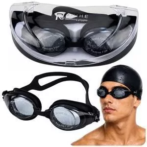 Okulary do pływania regul Anti Fog UV czarne - tantis.pl