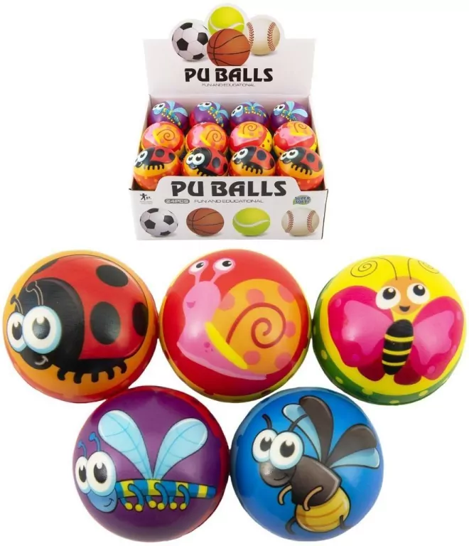 Piłka miękka piankowa owady MIX - tantis.pl