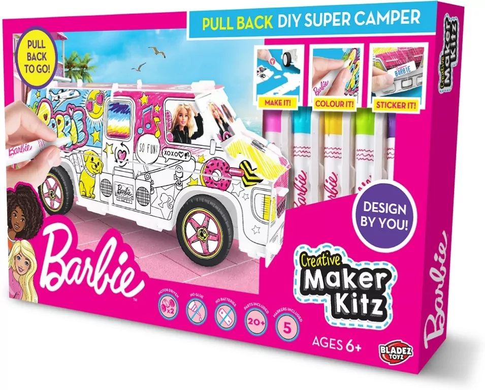 Barbie. Maker Kitz. Pomaluj kampera - tantis.pl