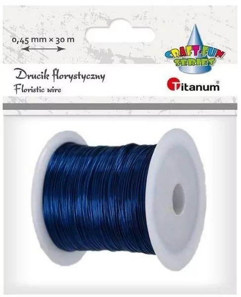 Drucik florystyczny 0,45mm x 30m granatowy - tantis.pl