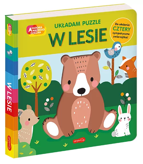 W lesie. Układam puzzle.  Akademia mądrego dziecka - tantis.pl