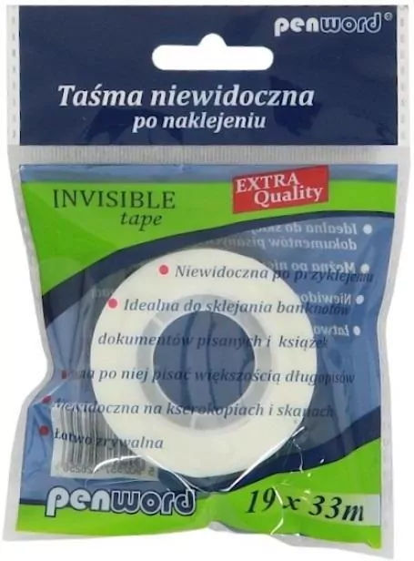 Taśma invisible, niewidoczna 19 mm x 33 m - tantis.pl