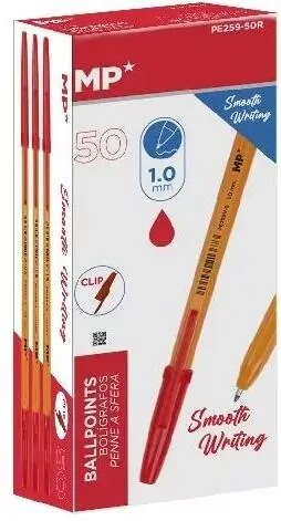 Długopis 1.0mm czerwony (50szt) - tantis.pl