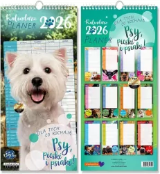 Kalendarz 2026 ścienny planer Psy