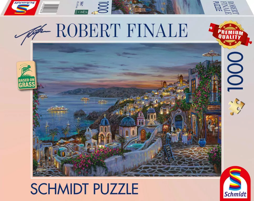 Puzzle 1000 Zachód słońca na Santorini/Grecja - tantis.pl