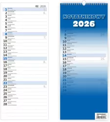 Kalendarz 2026 Slim notatnikowy HELMA