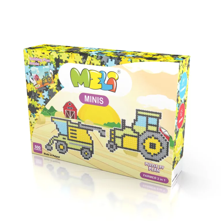 Klocki Meli Minis Farmer 2w1 500 elementów - tantis.pl
