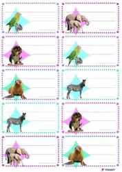 Naklejki na zeszyty 06: Zwierzątka