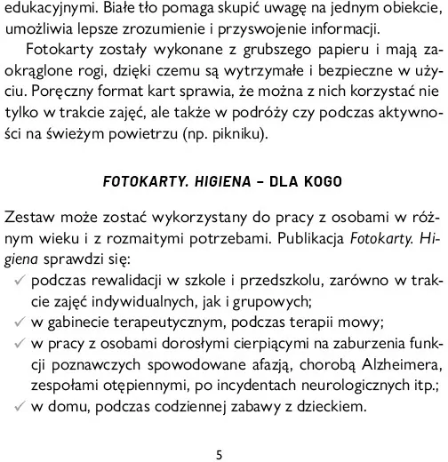 Higiena. Fotokarty - tantis.pl