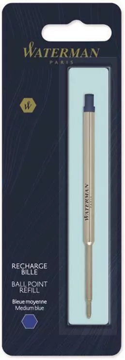 Wkład do długopisu Waterman standard niebieski (M) 1 sztuka na blistrze S0944490 - tantis.pl