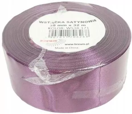 Wstążka satynowa śliwkowa 38mm x 32m - tantis.pl