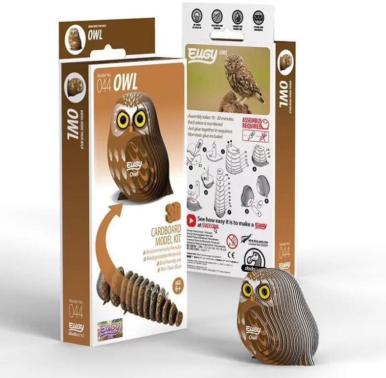 Układanka 3D. Sowa Eugy. Eko - tantis.pl