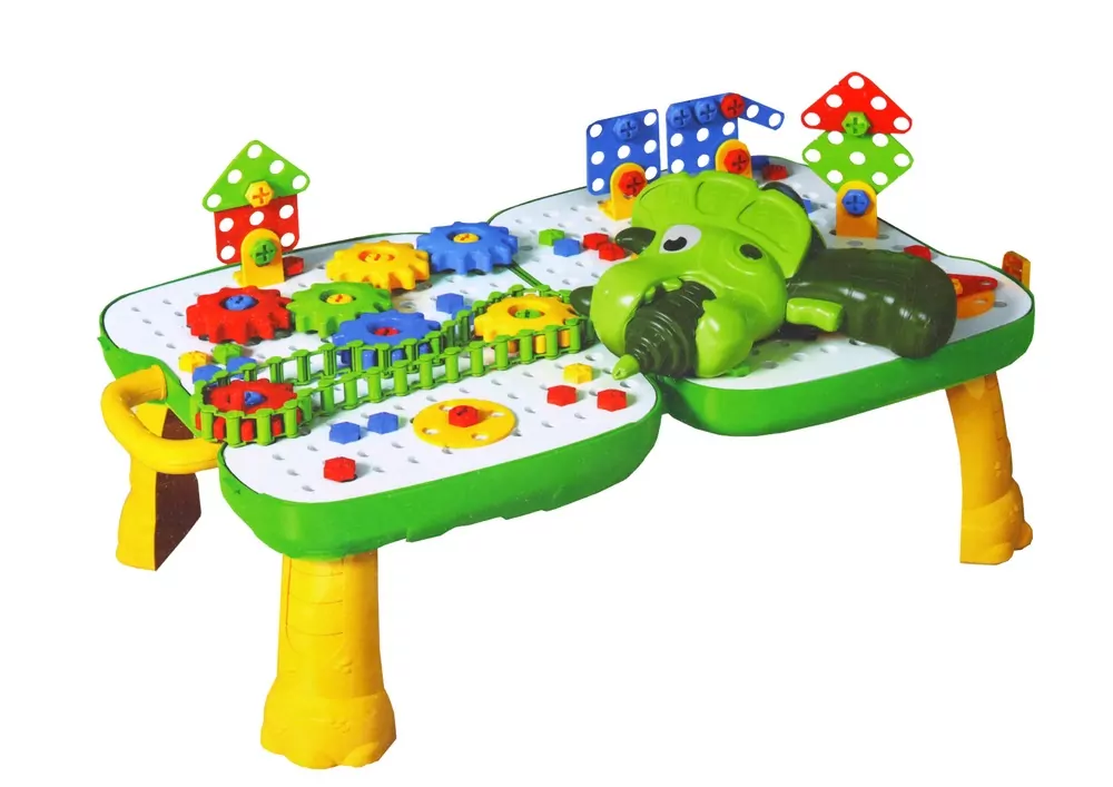Stolik walizka z klockami DIY Dinozaur - tantis.pl