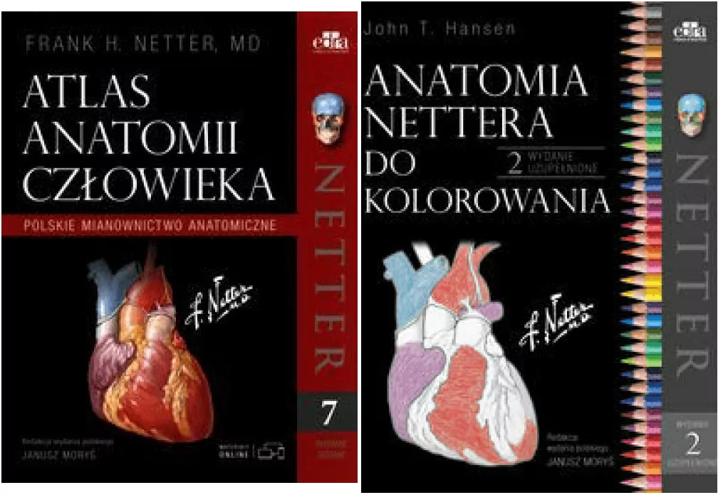 Pakiet: Netter. Atlas anatomii człowieka. Polskie mianownictwo anatomiczne / Anatomia Nettera do kolorowania - tantis.pl