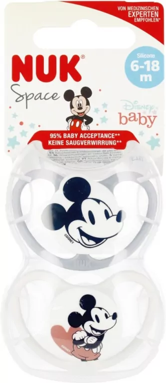 NUK. Space. Smoczki. 6-18 miesięcy. Myszki Miki i Mini - tantis.pl