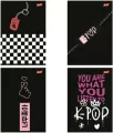 Paczka Zeszyt A5 60k.krata okładka laminowana K-Pop Vibes mix 10 sztuk - tantis.pl