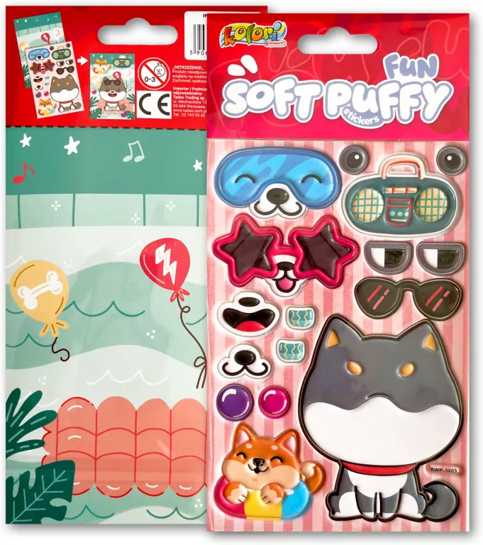 Naklejki puffy Fun with Doggi - tantis.pl