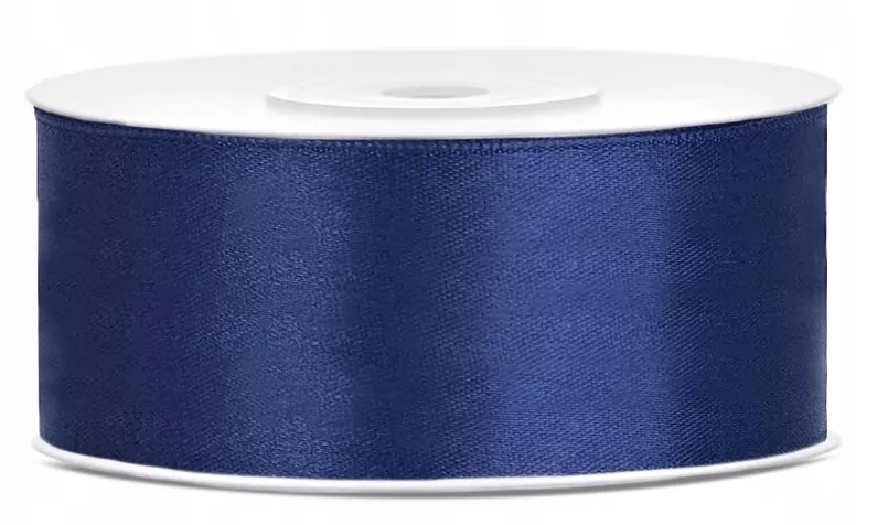 Wstążka dekoracyjna granatowa 25mm/25m - tantis.pl