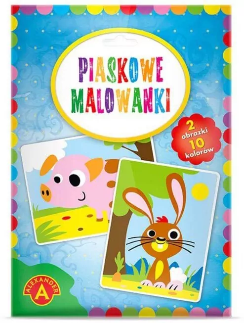 Piaskowe malowanki. Świnka, królik - tantis.pl