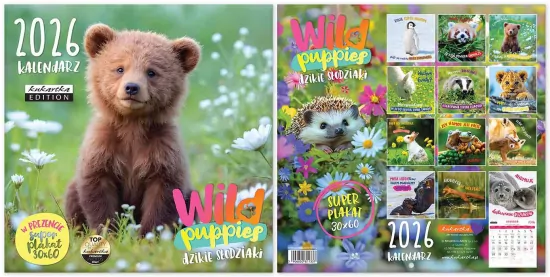 Kalendarz 2026 ścienny Classic Wild Puppies