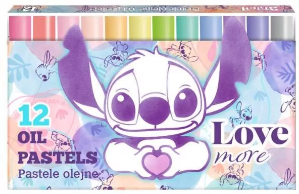 Pastele olejne Disney Fashion Stitch 12 kolorów - tantis.pl