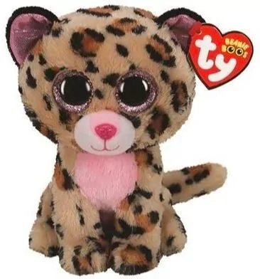 Beanie Boos Livvie Leopard brązowo-różowy 15 cm - tantis.pl