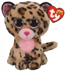 Beanie Boos Livvie Leopard brązowo-różowy 15 cm