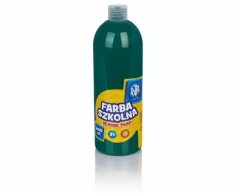 Farba szkolna zielona ciemna 1000ml ASTRA - tantis.pl