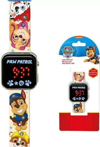 Paw Patrol. Zegarek LED z kalendarze PW19961 - tantis.pl