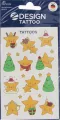 Tatuaże bożonarodzeniowe dla dzieci - gwiazdy - tantis.pl