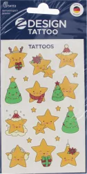 Tatuaże bożonarodzeniowe dla dzieci - gwiazdy